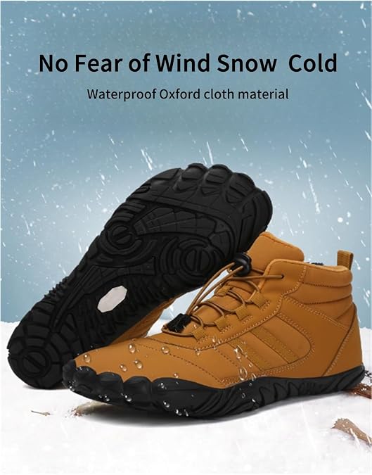 Grounded Barefoot Footwear for Women Men Neuropathy, Hike Barefoot Shoes for Women Men, Winter Barefoot Shoes Wide Toe Non-Slip Boots