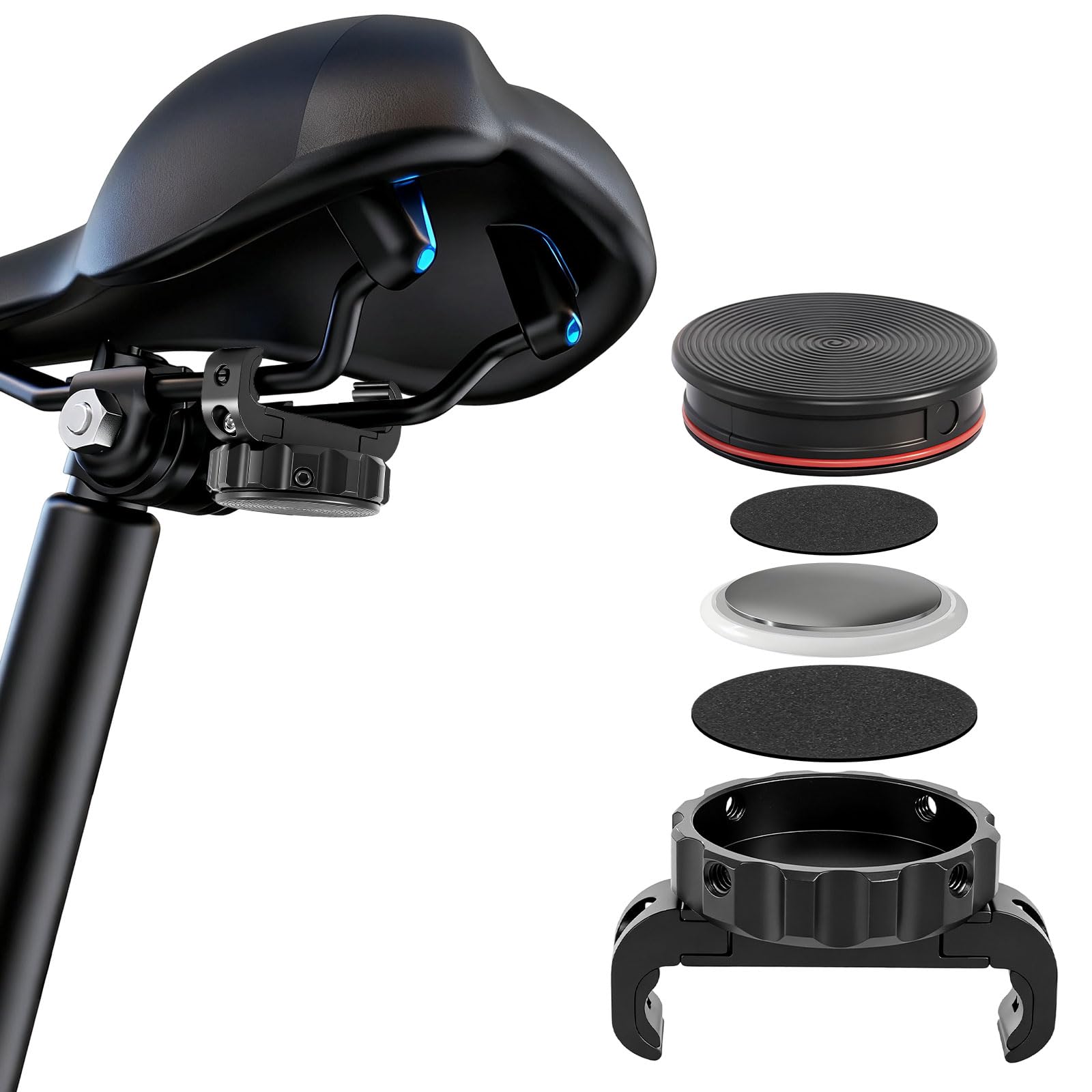 GFUEIGJ Fahrradhalterung für Airtag Fahrradsattel Halterung Fahrrad Versteck Rennrad Zubehör Fahrradhalterung für den Sattel Fahrrad Diebstahlschutz Fahrradhalter Diebstahlsicherer