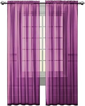 White Sheer Curtains 80 Inches Length, Light Filtering Rod Pocket Window Sheer Curtains, Elegant White Sheer Curtians for Bedroom Living Room