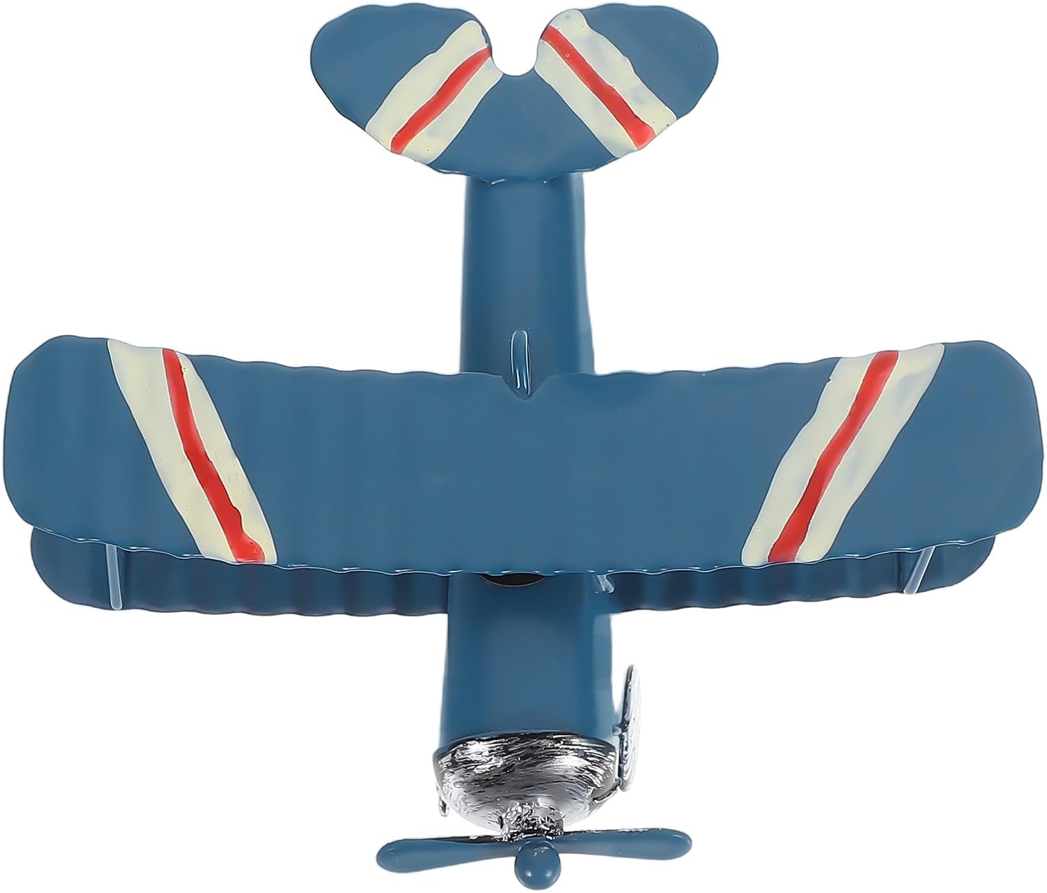 Vintage Airplane Decor Metal Airplane Ornament: Retro Biplane Plane Decor Desktop Aircraft Model For Office Boys Room Aviation Nursery Shelf Display