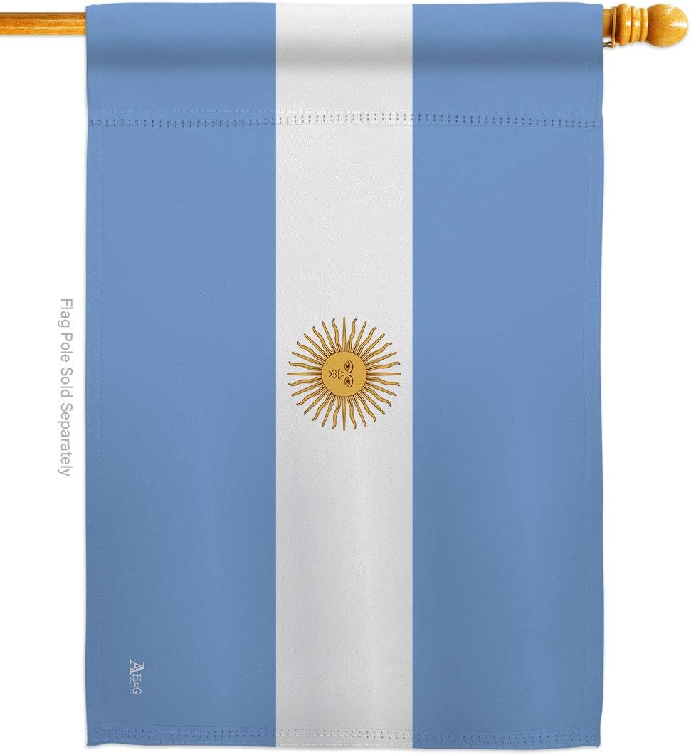 Americana Home & Garden Argentina House Flag Regional Nation International World Country Particular Area Decoration Banner Small Garden Yard Gift Double-Sided, Made in USA