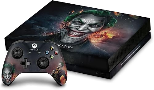 Head Case Designs Officially Licensed Injustice Gods Among Us Joker Key Art Vinyl Sticker Gaming Skin Decal Cover Compatible with Xbox One X Console