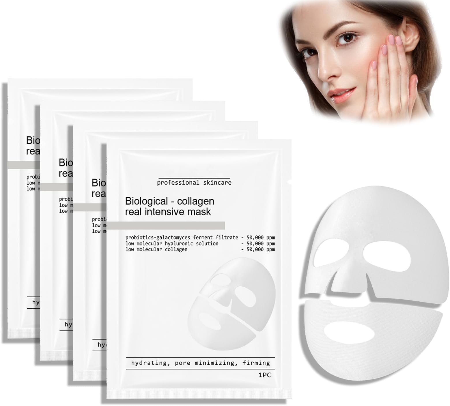 Skaind Hydraglow Deep Face Mask,Skaind Collagen Mask,Collagen Anti Wrinkle Face Mask,Hydrating Overnight Mask, Anti Aging Face Mask for Lifting, Firming, And Moisturizing (4 pcs)
