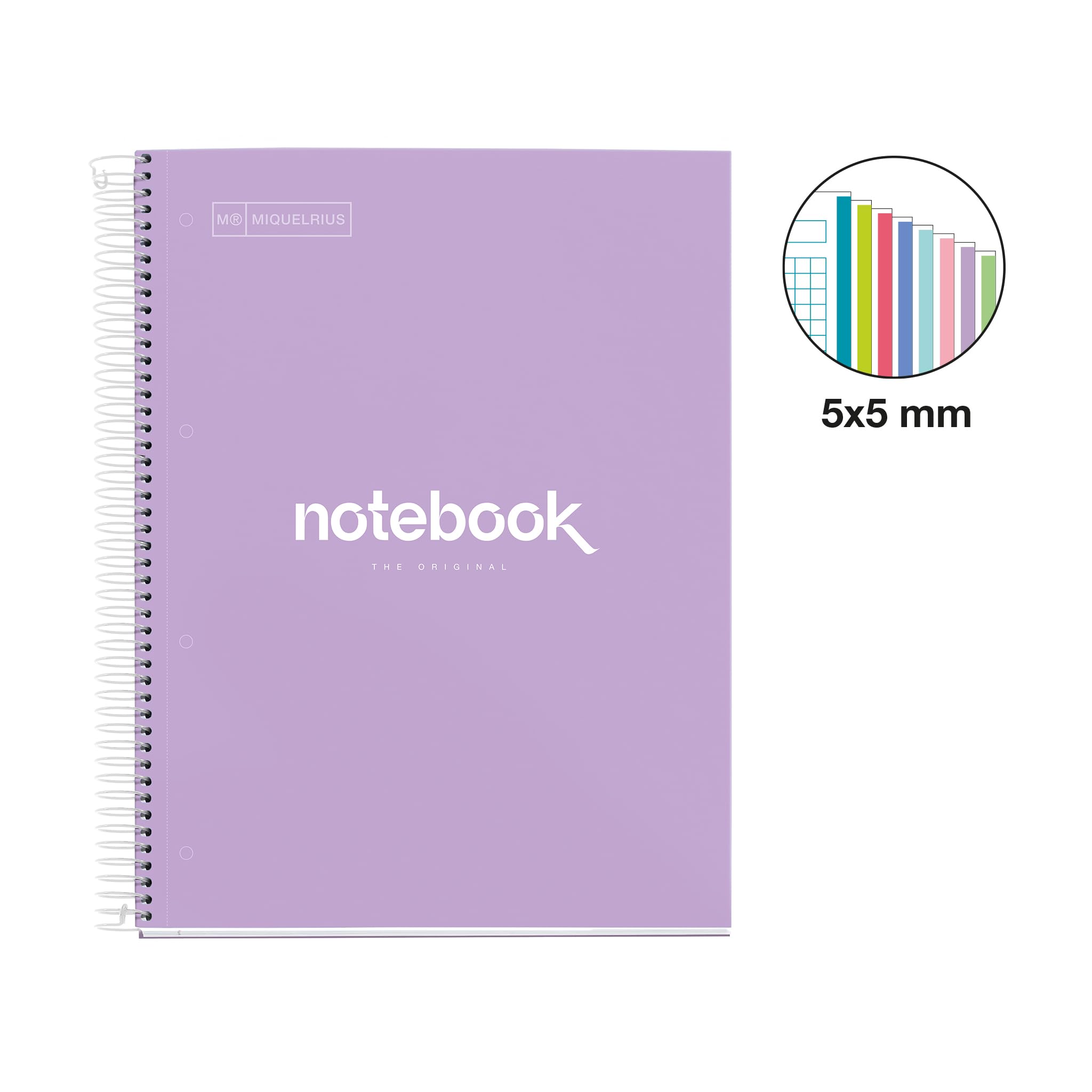 Miquelrius, A4 notebook with 160 micro-perforated squared sheets, 90 g/m² paper, Colour classification notebook - Image 2