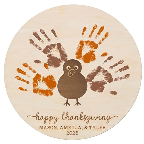 DIY Thanksgiving Baby Hand Print Art Keepsake, My First Thanksgiving