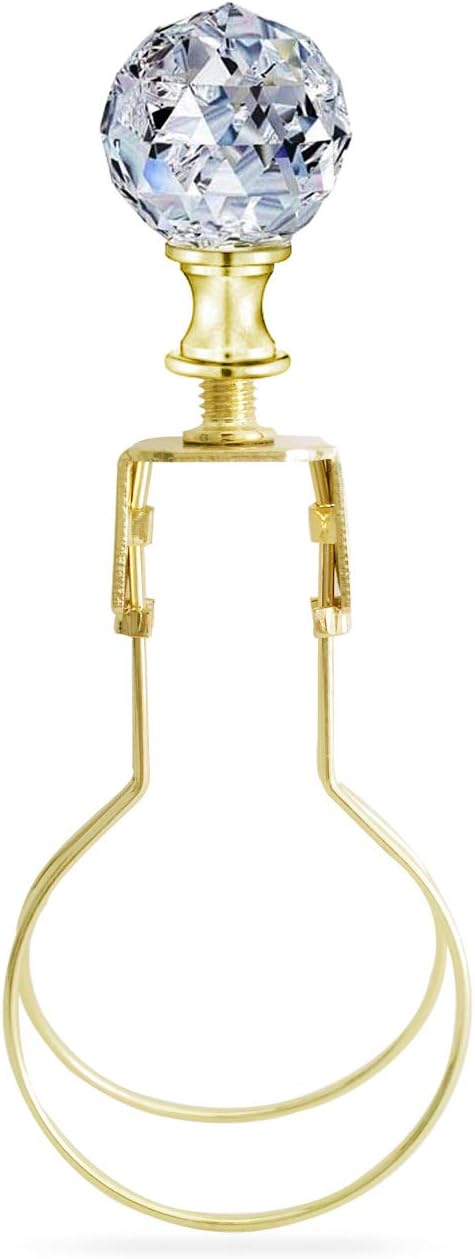 Lamp Shade Light Bulb Clip Lampshade Adapter - Finial and Lampshade Levellers for Clip On Light Bulbs-Golden