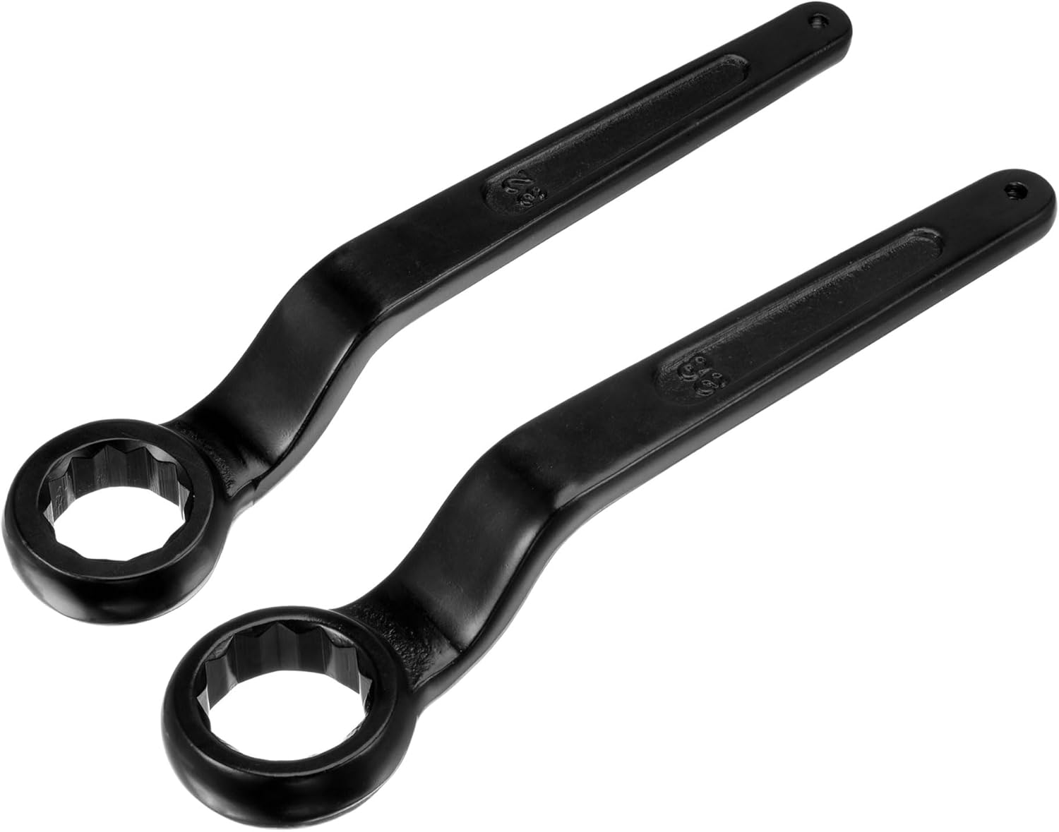 uxcell 2Pcs Offset Box End Ring Type Wrench 38mm 32mm High-carbon Steel Slogging Wrench
