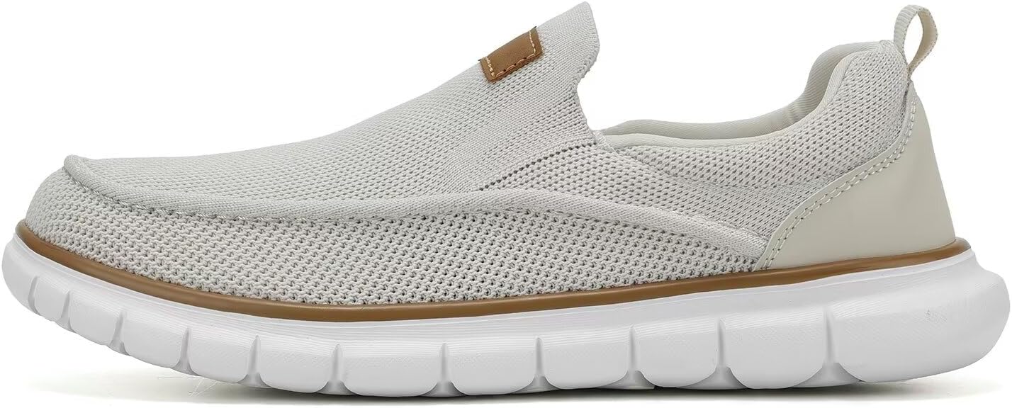 Mens Casual Slip On Loafers Boat Shoes Fashion Mesh Lightweight Oxfords Walking Slip in Sneakers Workout Soft Sole
