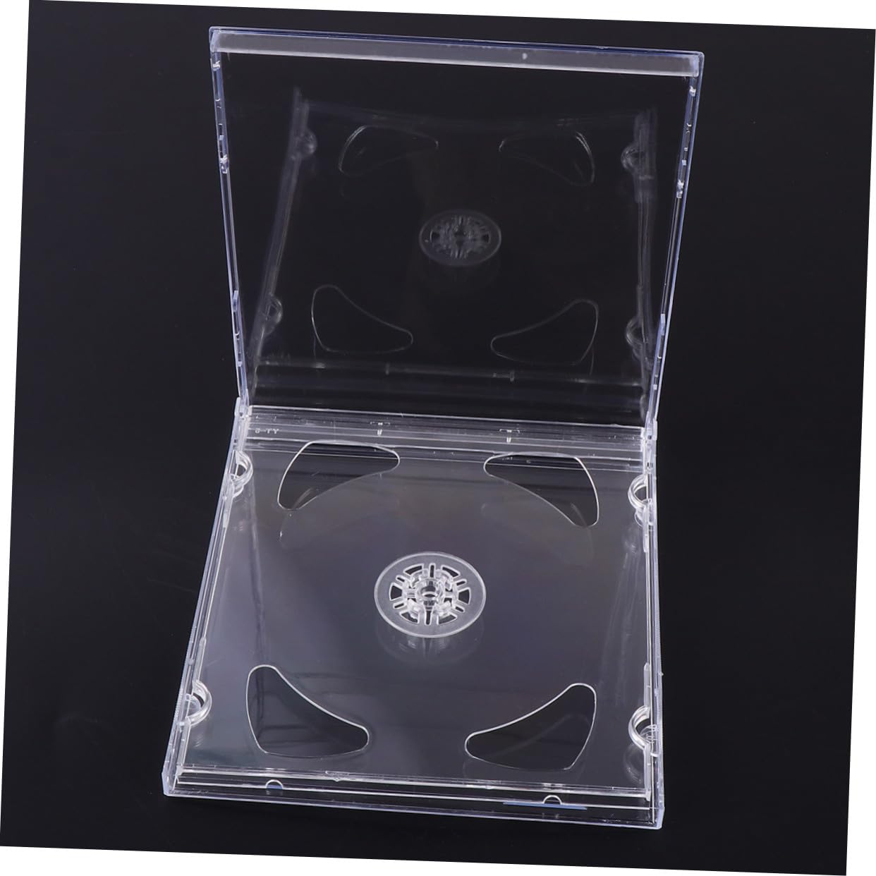 Toyvian Custodia CD Trasparente Rigida in Plastica, 10 Pezzi, Doppia | Formato Portatile, Capienza per 2 Dischi, per Mixtape e Wedding Videos