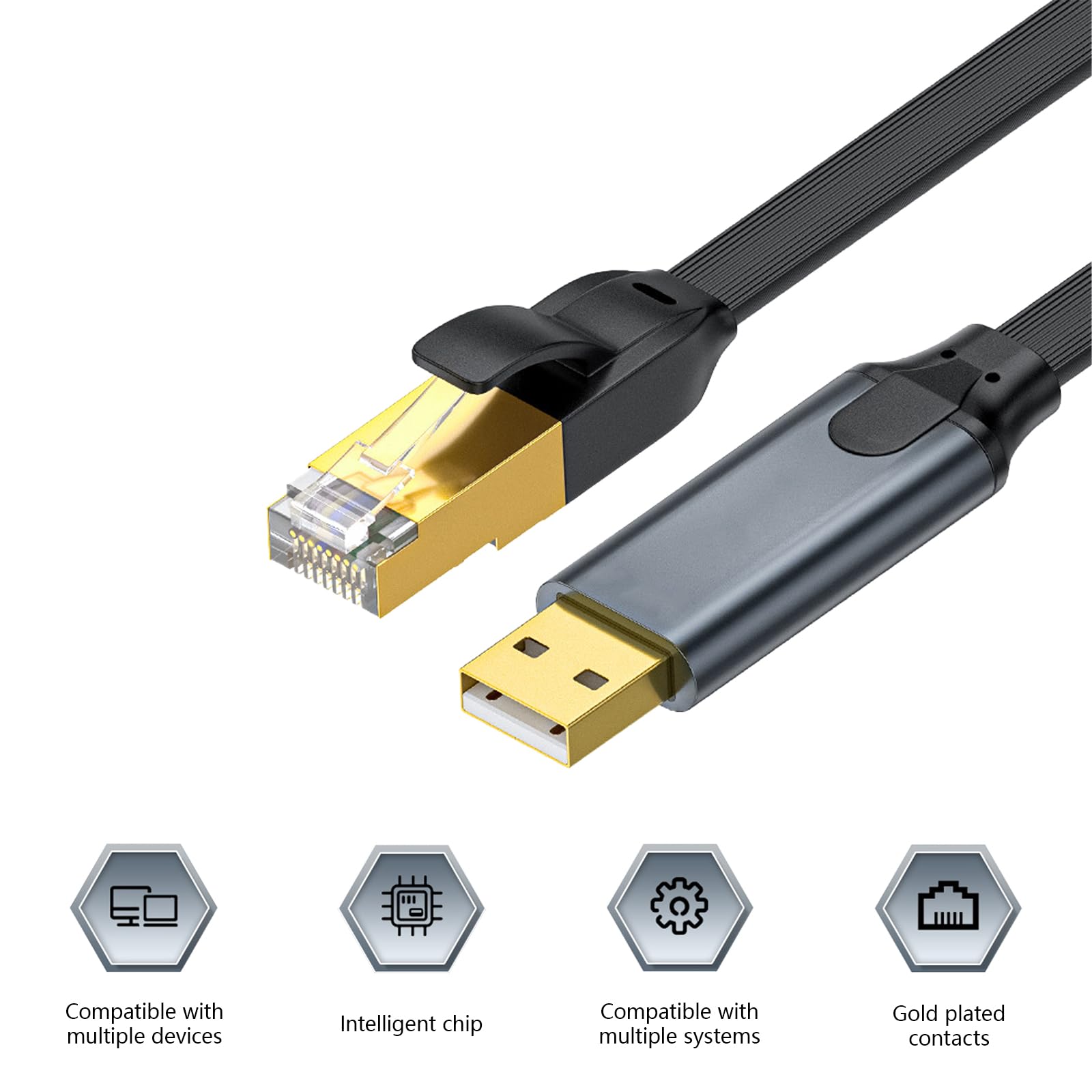 Adaptador de cable de consola USB a RJ45 para enrutador RJ45 8P8C, convertidores USB, cables de consola USB, cable de control