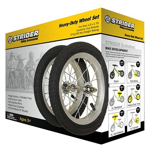 Strider - Heavy Duty Wheel Set, Alloy Wheels and Pneumatic Tires