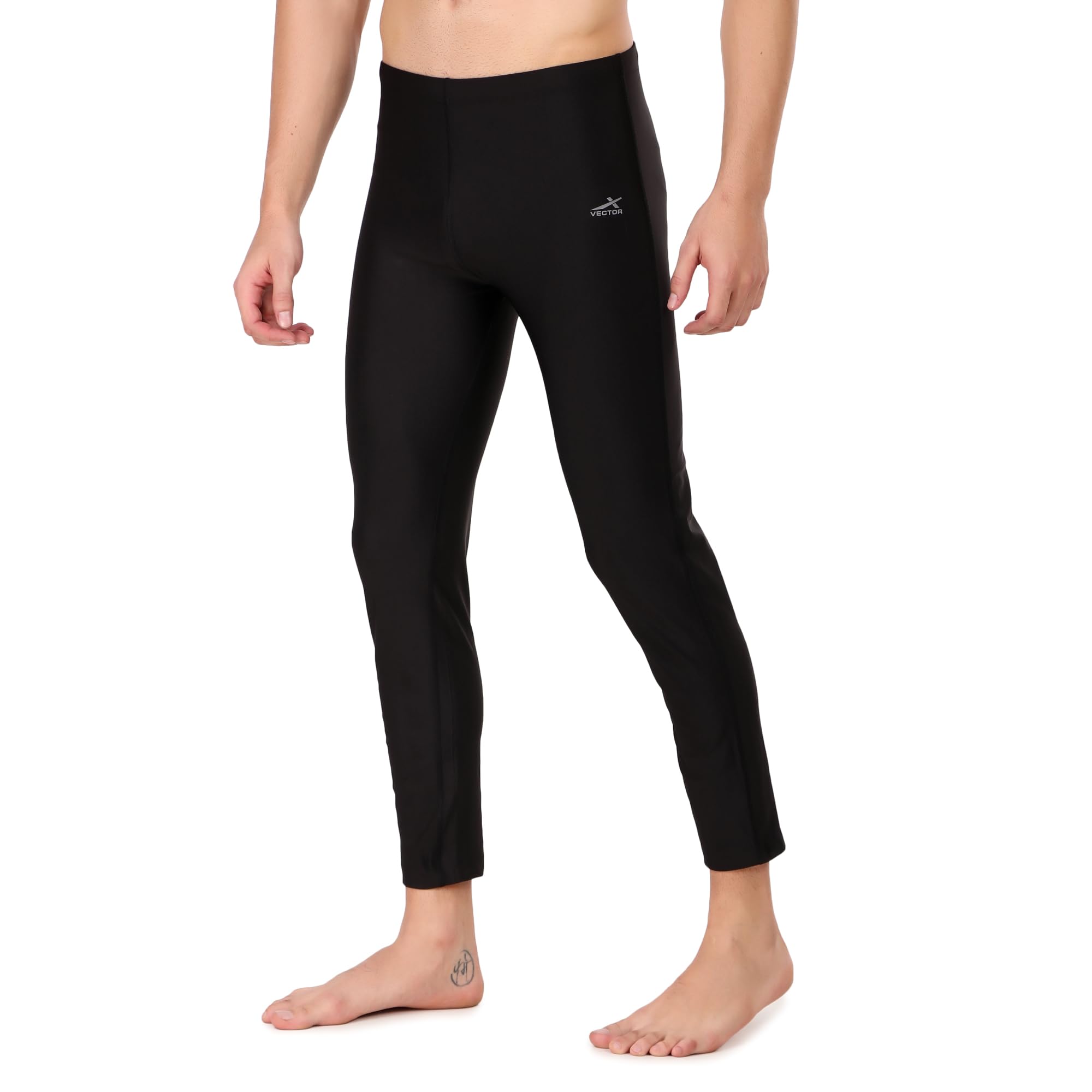 Vector XOML-265 Men's Polyester Full Length Tights Skinny Fit Compression Lower Sports Leggings Cool Dry Gym Fitness Sportswear Training Running Yoga Pants for Men Women uinisex Boys