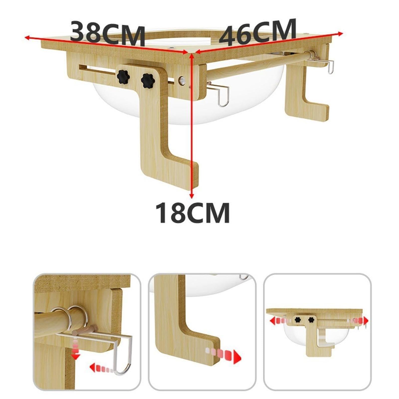 Acogedora Hamaca para Ventana para Gatos. Soporta hasta 13.6 | ajustable. Solución para ahorrar espacio. La hamaca para gatos cuenta con ganchos metálicos para colgarla fácilmente.