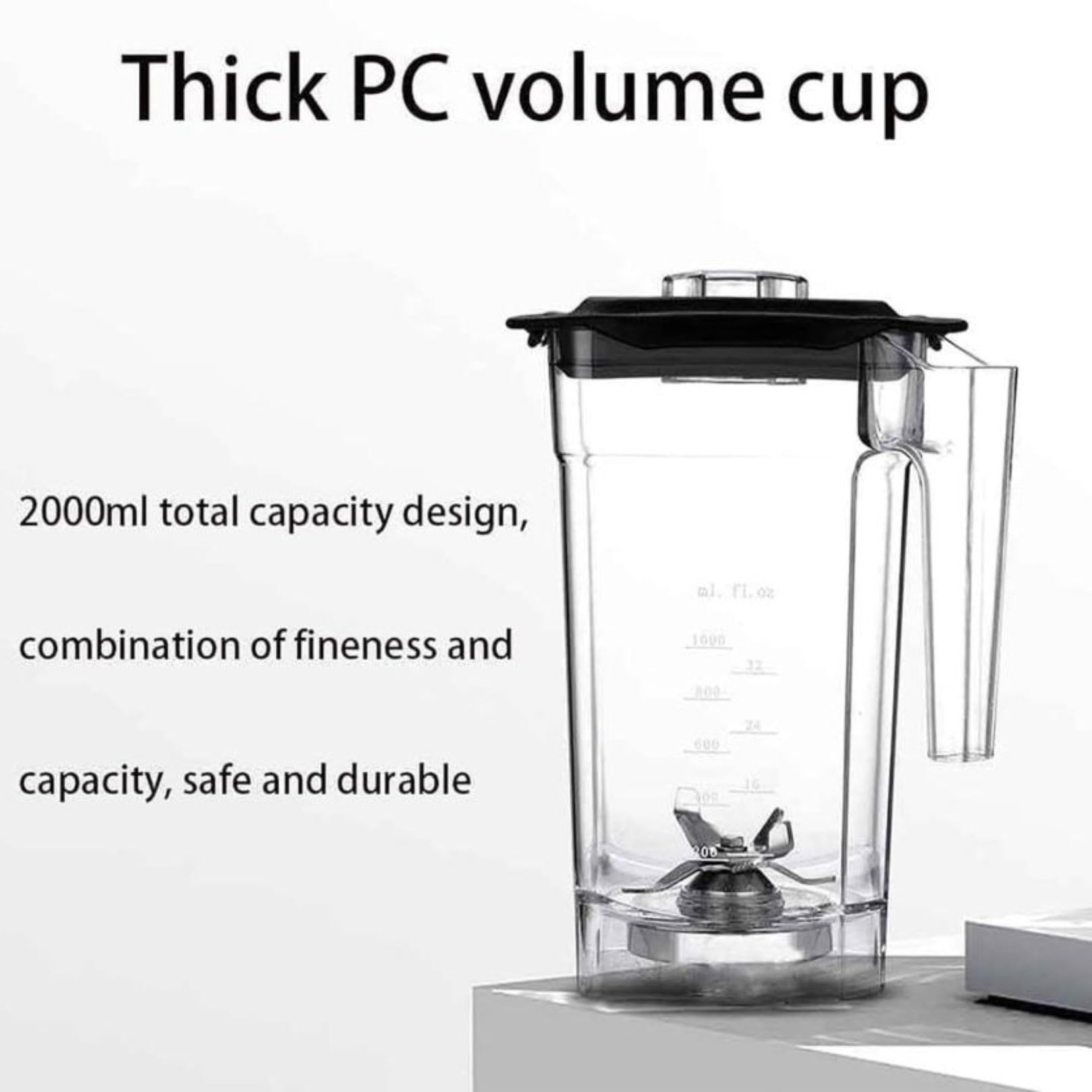 Komercyjny Mikser Stołowy Quiet Shield Z Odłączaną Osłoną Dźwiękochłonną, Blender 2L, Blender Do Smoothie Do Kuchni