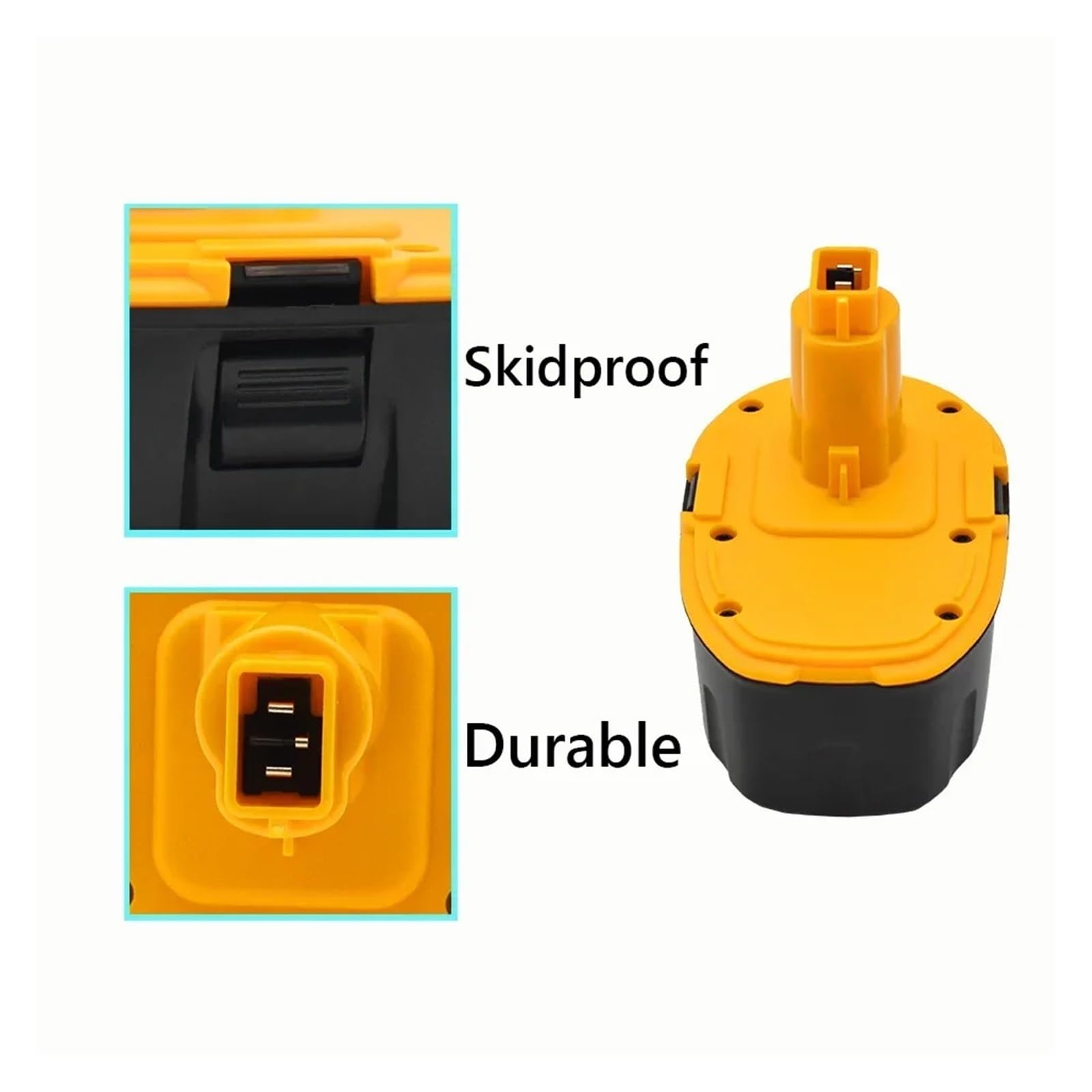 For Batteria Sostitutiva DC9096 DE9039 DE9095 DW9098 | Caricabatterie rapido a doppia porta compatibile con batterie for utensili elettrici,(12800mAh)