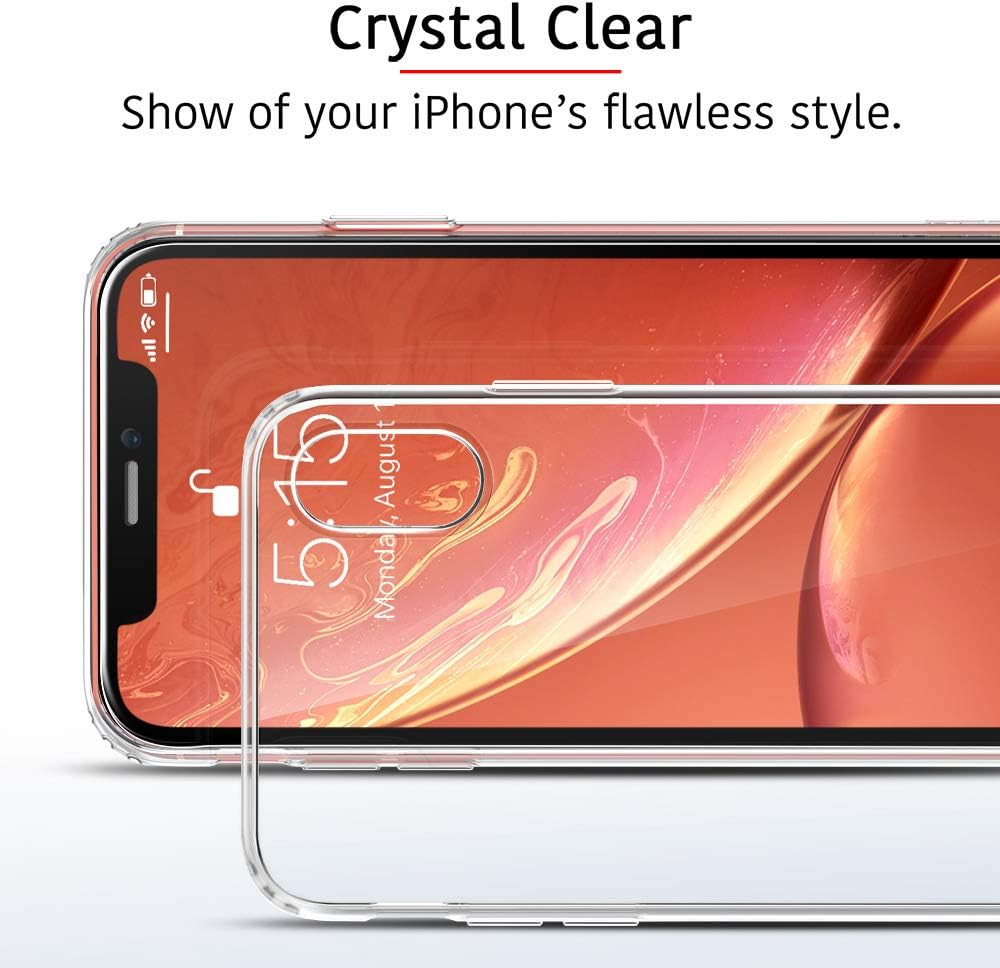 ESR Clear Case Compatible with iPhone XR, Slim Clear Soft TPU, 1.1 mm Thick Back Case, Shock-Absorbing Air-Guard Corners, Flexible Silicone Cover, Clear