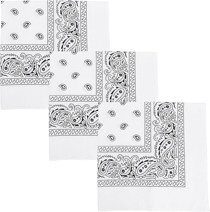 Image of SPIN CART Soft Breathable Cotton Paisley Bandana Handkerchief For Hair Head Bike For Men & Women