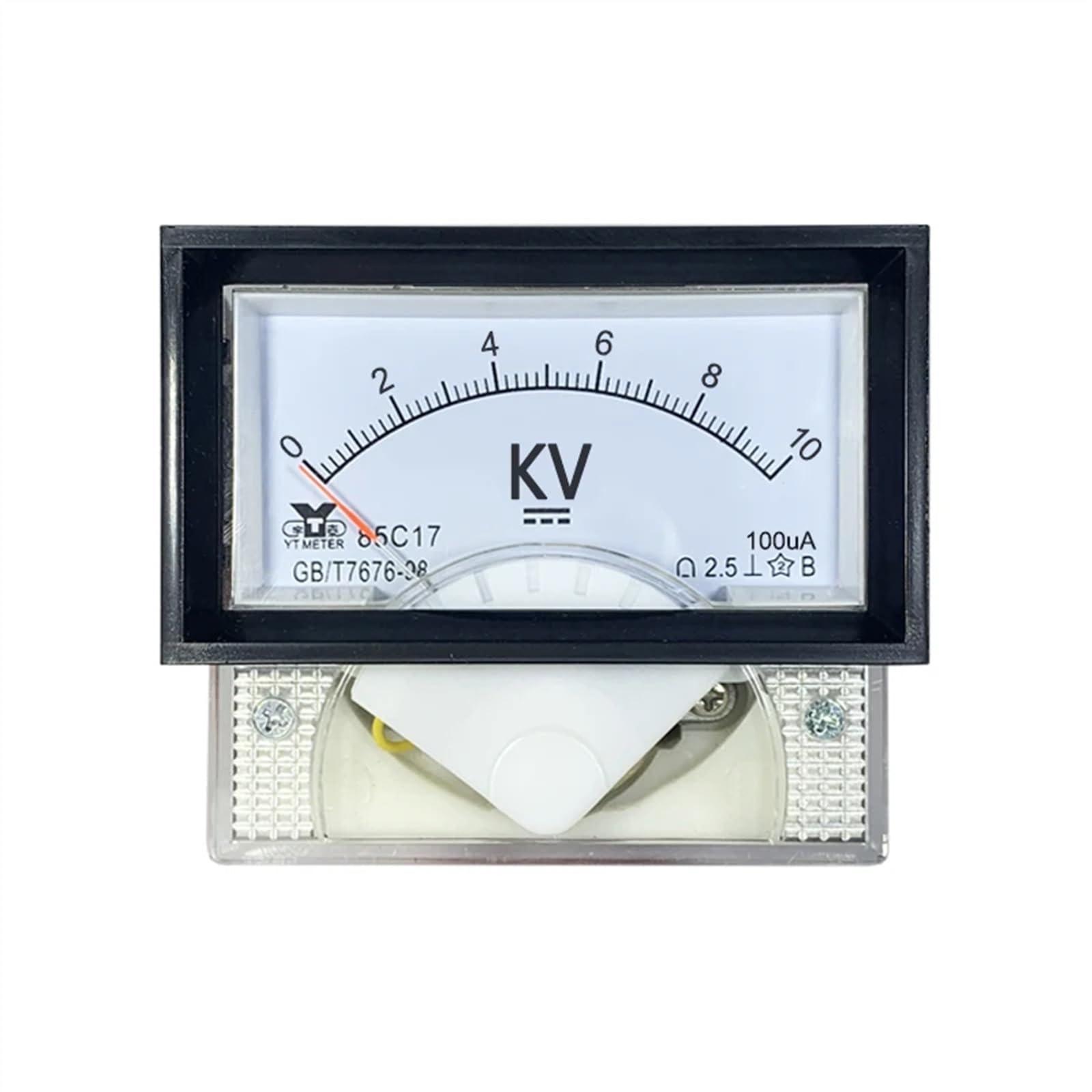 Voltímetro de alto voltaje 85C17 CC 5kv 10KV 20KV 30KV 50KV 100KV voltímetro de puntero El medidor de alto voltaje se utilizará con transformador(5kV and resistance)