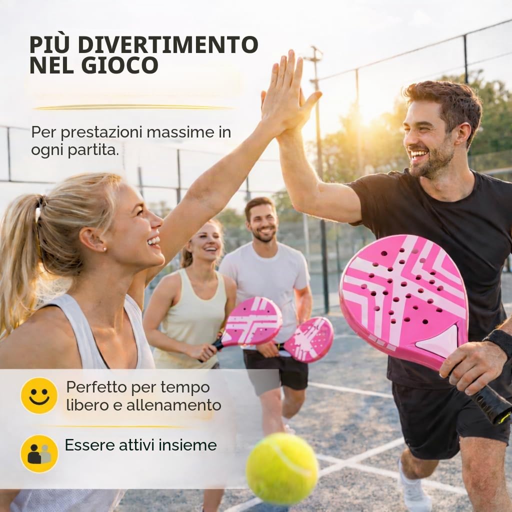 Set di racchette per padel – per adulti e bambini | Racchetta da padel di alta qualità per principianti e avanzati