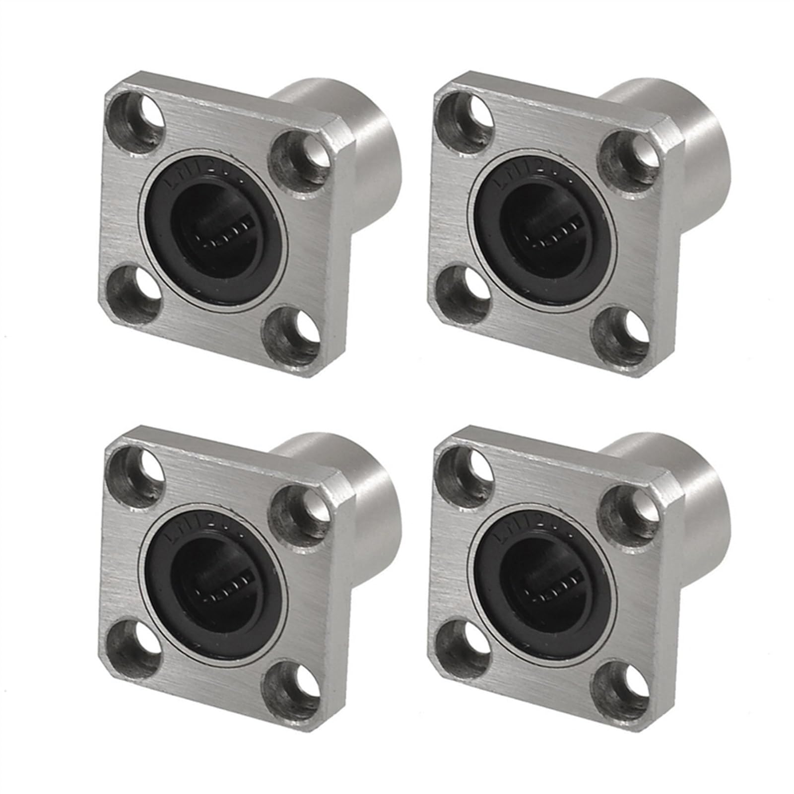 4 boccole con Cuscinetto lineare Lungo flangiato Quadrato 12 mm x 21 mm x 30 mm