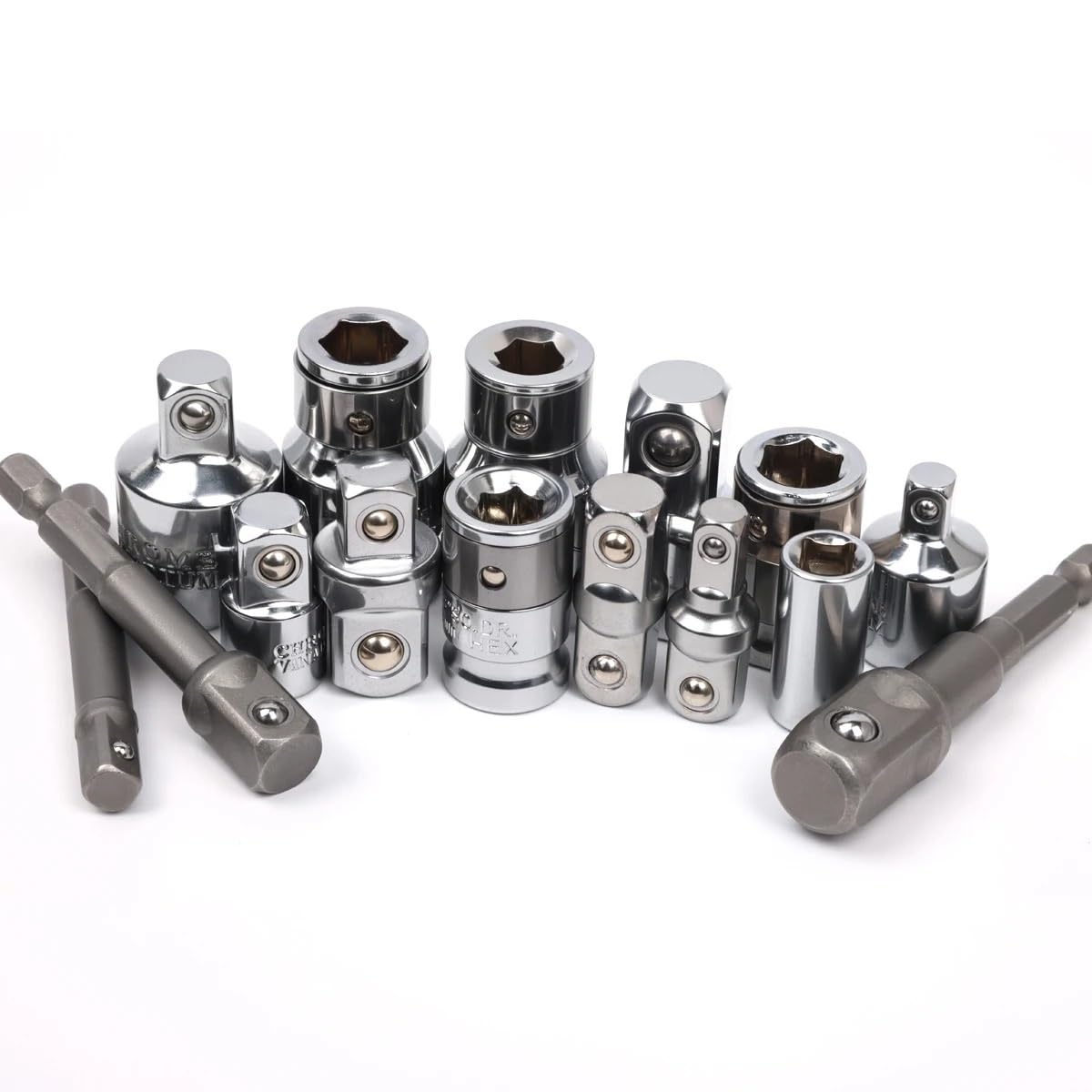 Set di adattatori Per testa convertitore a presa Per chiave a cricchetto da 15 pezzi Set di punte Per dado a 6 Set di prolunghe