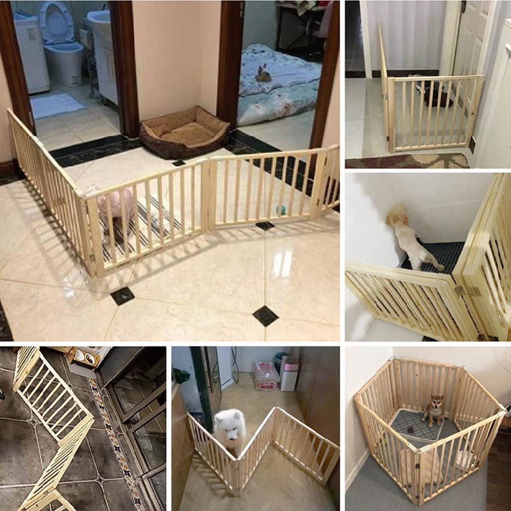 Amazon.co.jp: ペットゲート 木製 置くだけ 犬 柵 自立式
