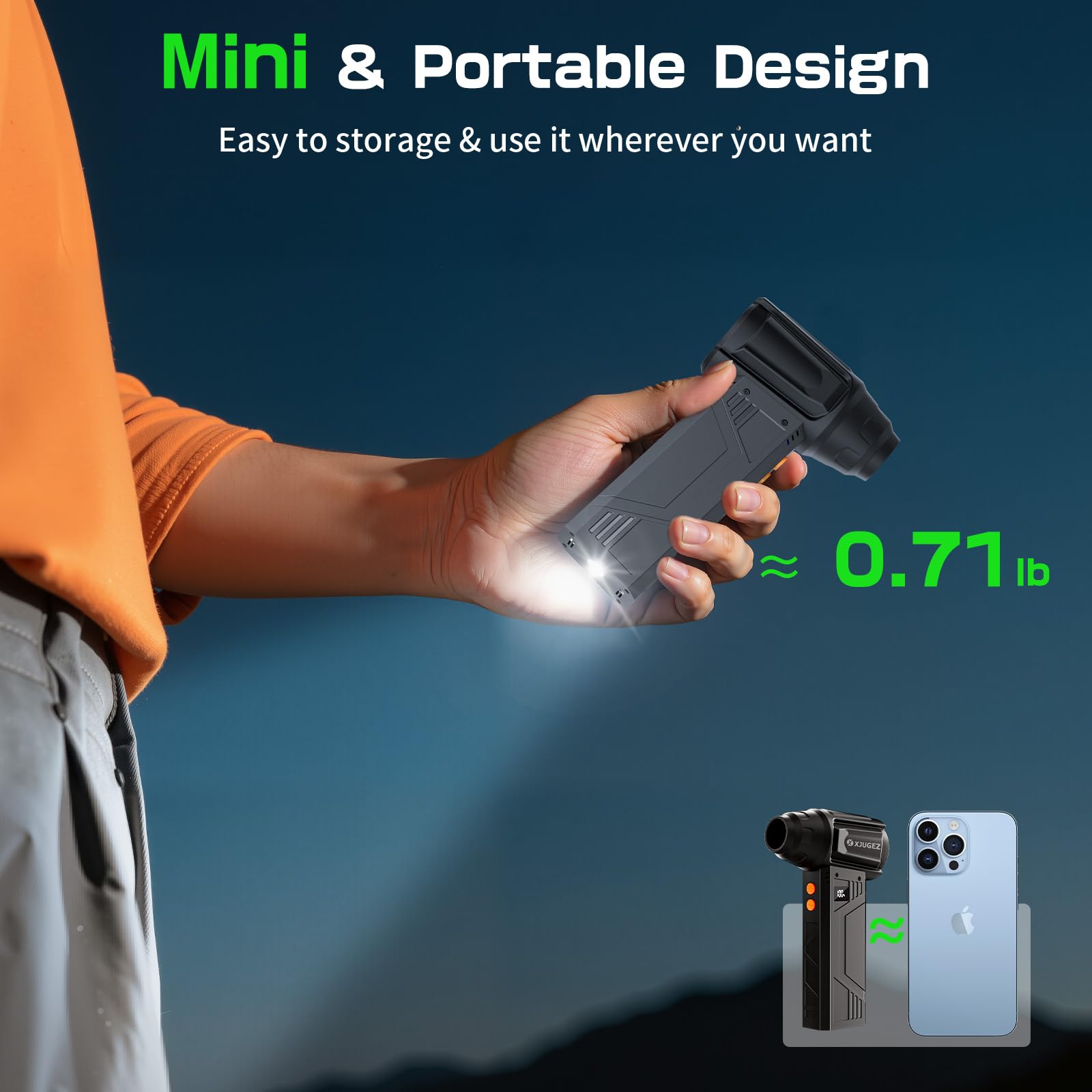 Aria Compressore Elettrico Rimuovi Polvere,4 Velocità 180000RPM Soffiatore a Batteria con 2 Luce LED&4 Ugelli,Mini Compressore Aria per Auto,Laptop,Tastiera Sostituisce Aria Compressa Spray