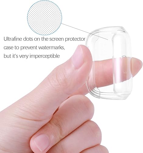 Vista 30 de Wepro Funda protectora de pantalla compatible con reloj inteligente Fitbit Versa 2, paquete de 3 fundas de TPU suave compatibles con reloj Fitbit