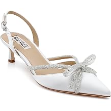 Badgley Mischka Womens Angelina Slingback Kitten Heels