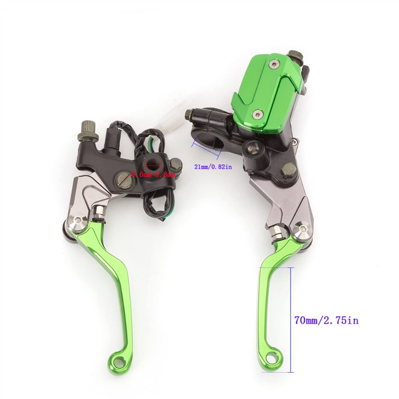 Levier d'embrayage Frein pour Kawasaki pour KDX250SR pour KFX450R pour KLX150S 7/8 "22mm Maître-Cylindre Frein Réservoir Leviers Câble Frein Hydraulique Embrayage Moto Guidon d'embrayage (Color : 4)