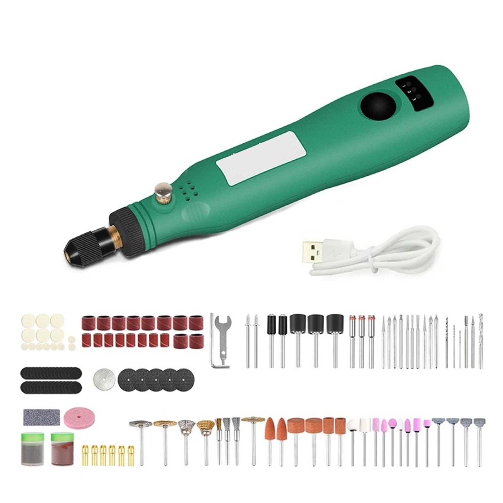Strumenti Per Penna Per Incisione Penna For Incisione Con Utensile Rotante For Smerigliatrice A Velocità Variabile Con Ricarica USB Senza Fili, Mini Penna For Incisione For Fresatura(HB-102-160pcs Set