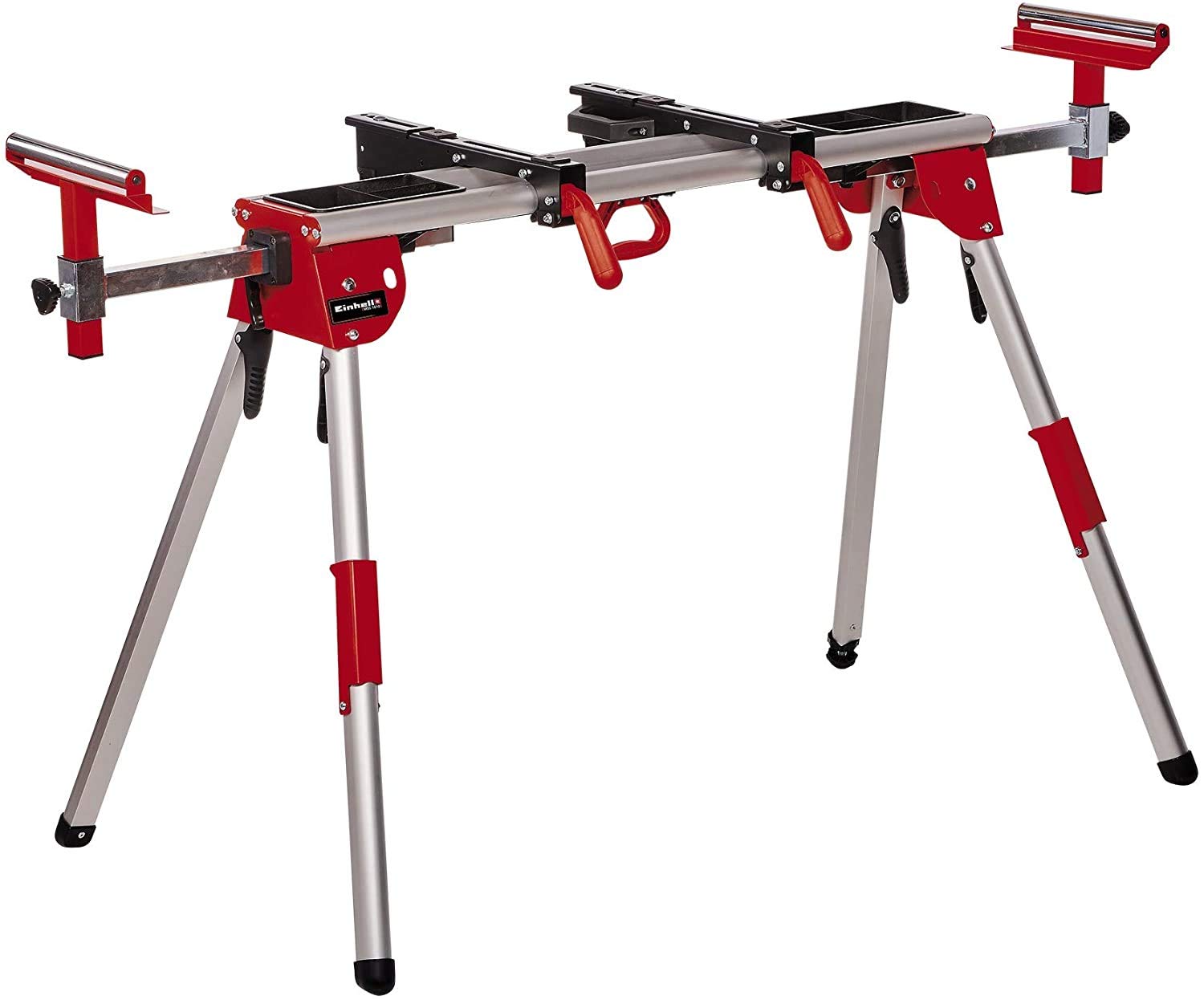 Einhell Zug-Kapp-Gehrungssäge TC-SM 2131/1 Dual (max. 1.800 W, 4.900 min-1, integrierte Zugfunktion, Werkstückanschlag, Spannvorrichtung, inkl. Hartmetall-Sägeblatt, Untergestell MSS 1610)