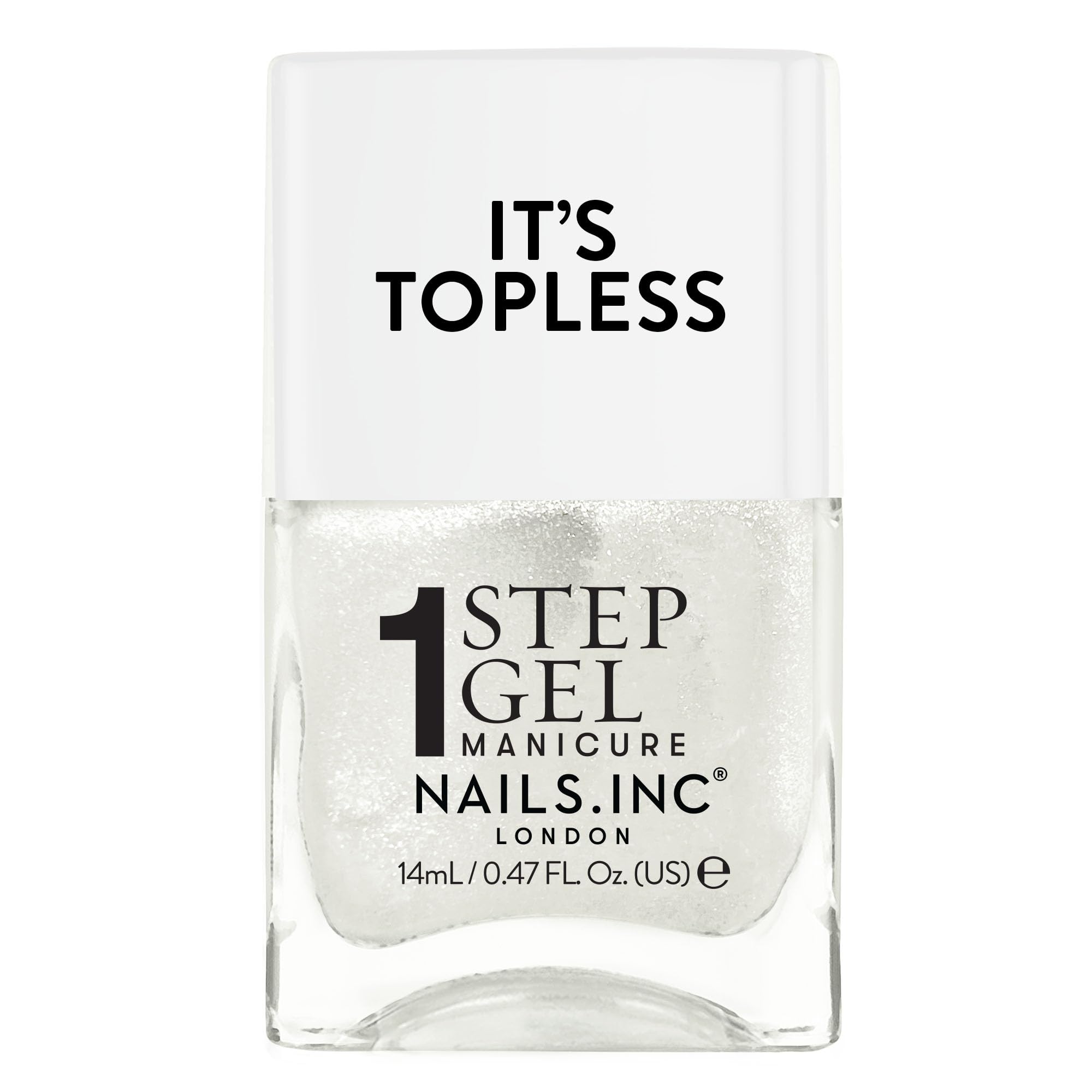 Nails.INC It's Topless Sydney White Shimmer Gel-Like Nail Polish