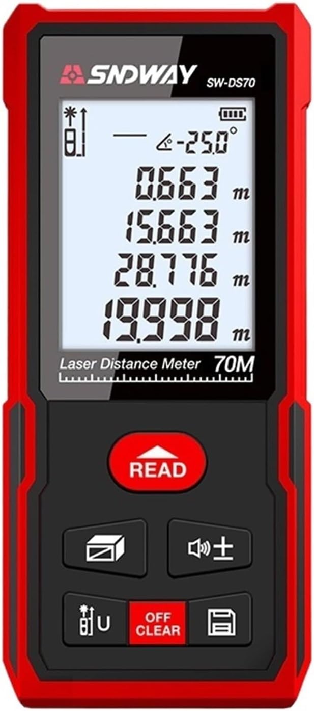 Distance Meter 50/70/100/120m Digital Range Electronic Level with Angle Sensor Tape Trena Mini Rangefinder