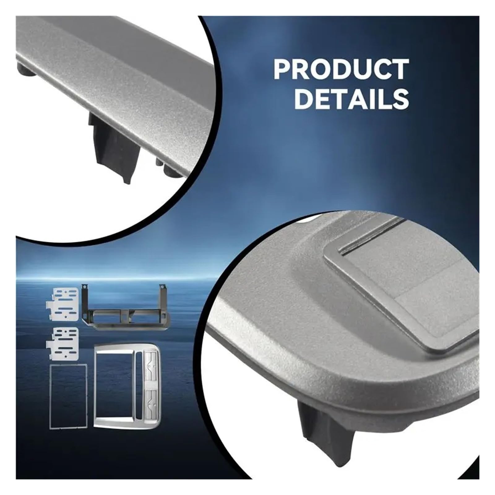 Cadre Finition autoradio Radio 2 Din Autoradio Fascia Roue Gauche Tableau Bord Installation Garniture Cadre Stéréo Kit pour Fiat pour Grand pour Punto 2005-2009