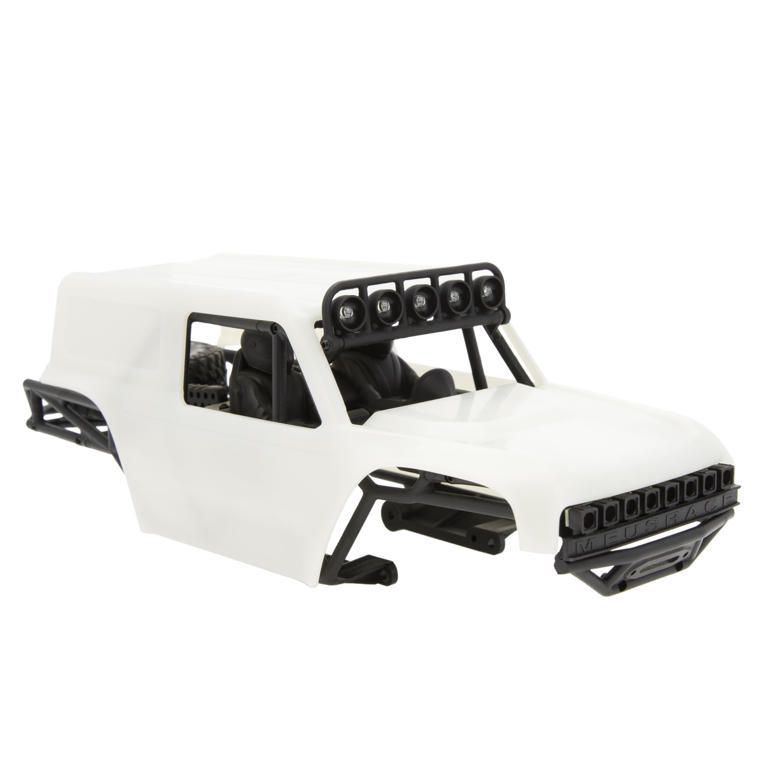 MEUS Racing MB18 TRX4M Body & Chassis Kit for Traxxas TRX4M Defender Bronco K10 F150 High Trail 1/18 RC Crawler Upgrades Parts (White)