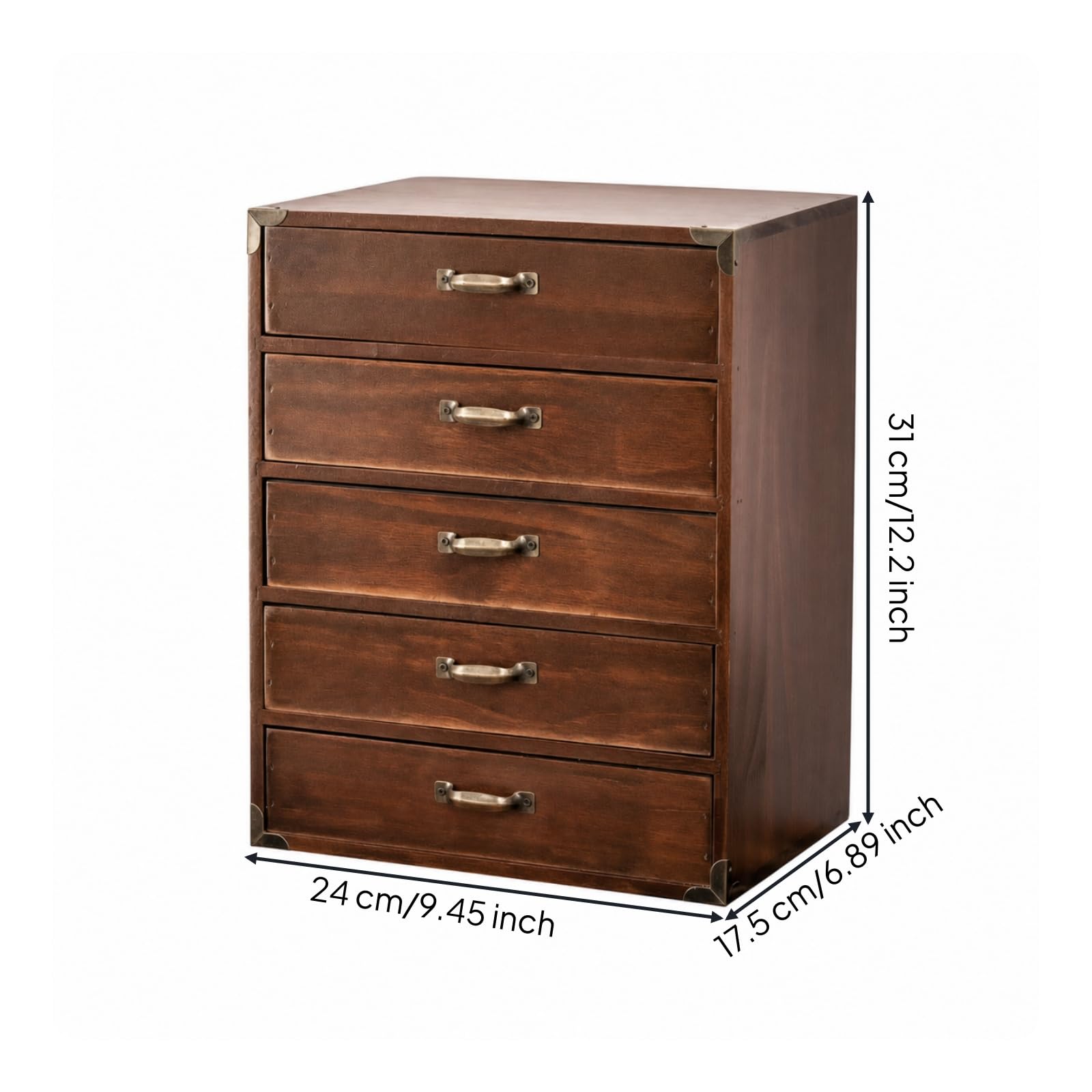 Meuble Rangement Tiroirs | Style Rustique Vintage, Organiteur Bureau, Stable, Mini, pr Coiffeuse, Atelier, Professionnels, Artistes, Couches