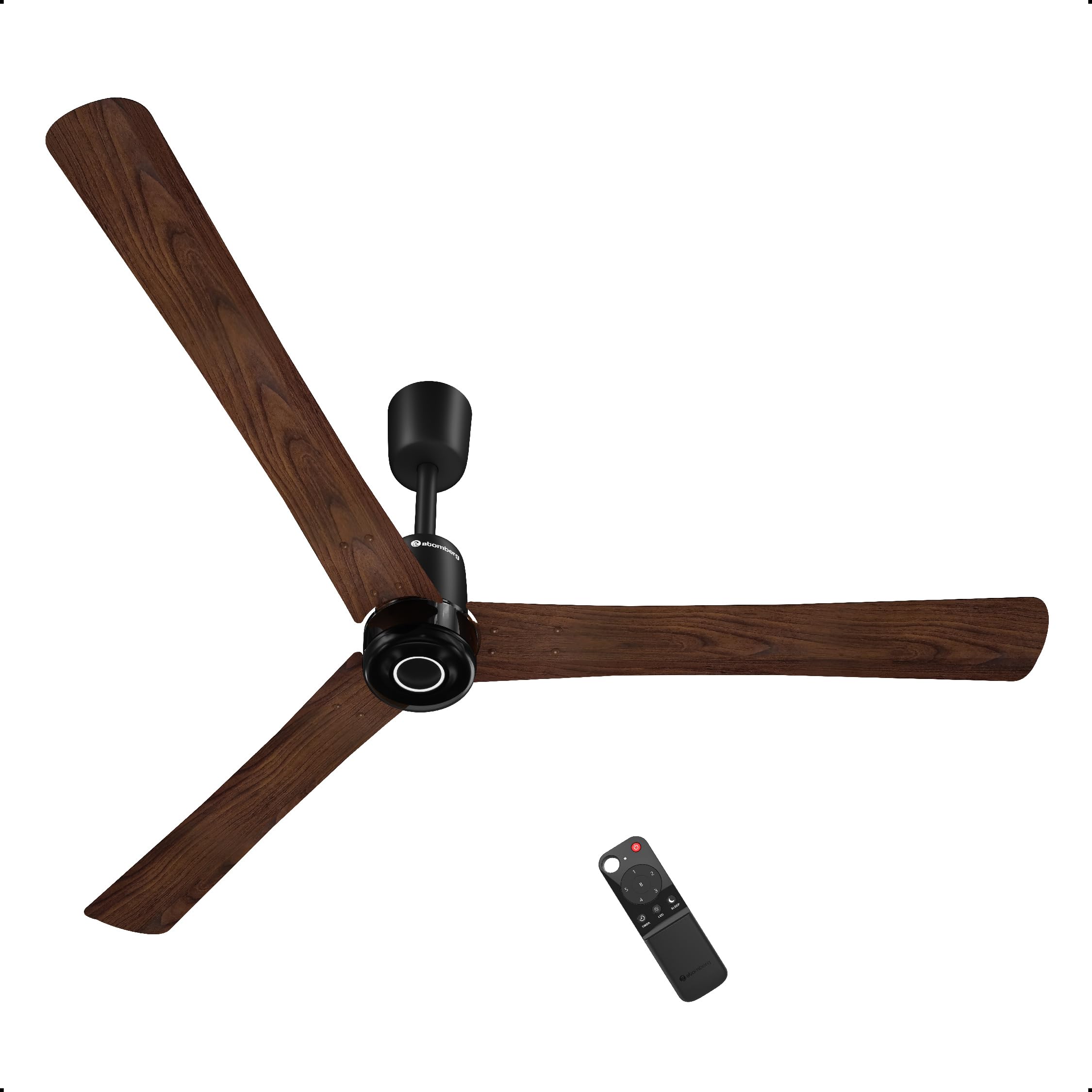 atomberg Renesa Elite Smart 1400mm BLDC Ceiling Fan with IoT & Remote Control | 5 star Rated | High Air Delivery with Moonbeam LED Light | Newly Launched | 3 Year Warranty (Dark Walnut)