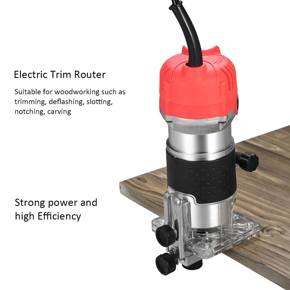 Elektryczny trymer 800W Trim Router Frezarka do drewna Przycinarka do drewna do przycinania Grawerowanie Dłutowanie Nacinanie Narzędzie do drewna
