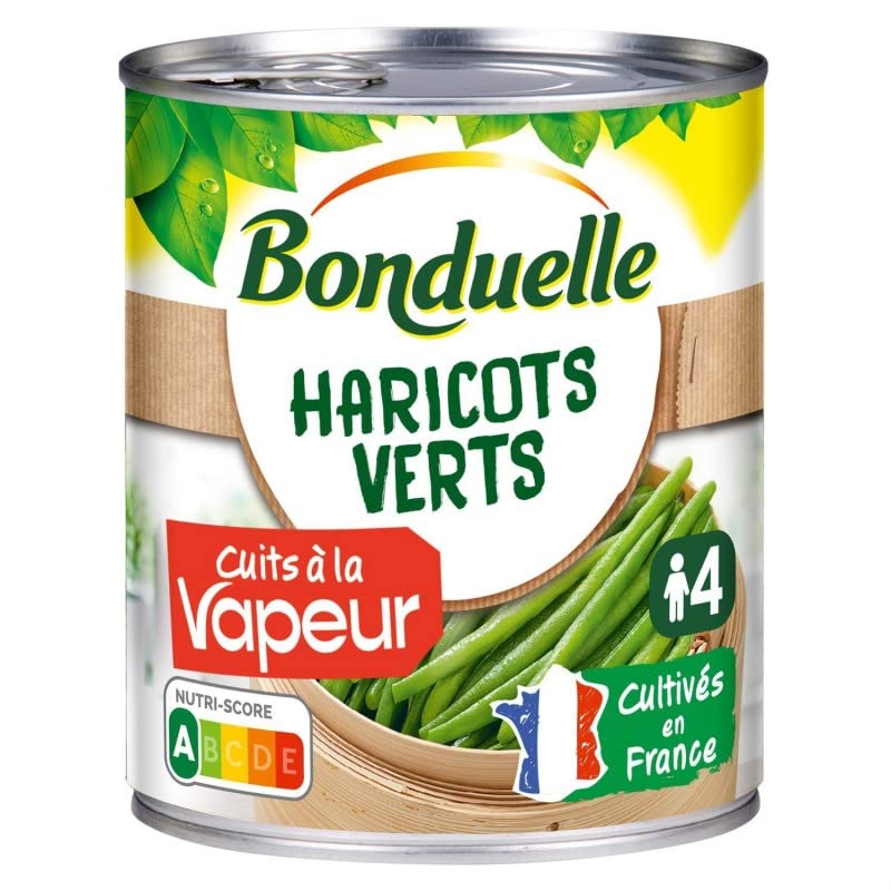 BONDUELLE - Haricots Verts Extra Fins Cuits A La Vapeur 4/4 - Lot De 4 - Vendu Par Lot