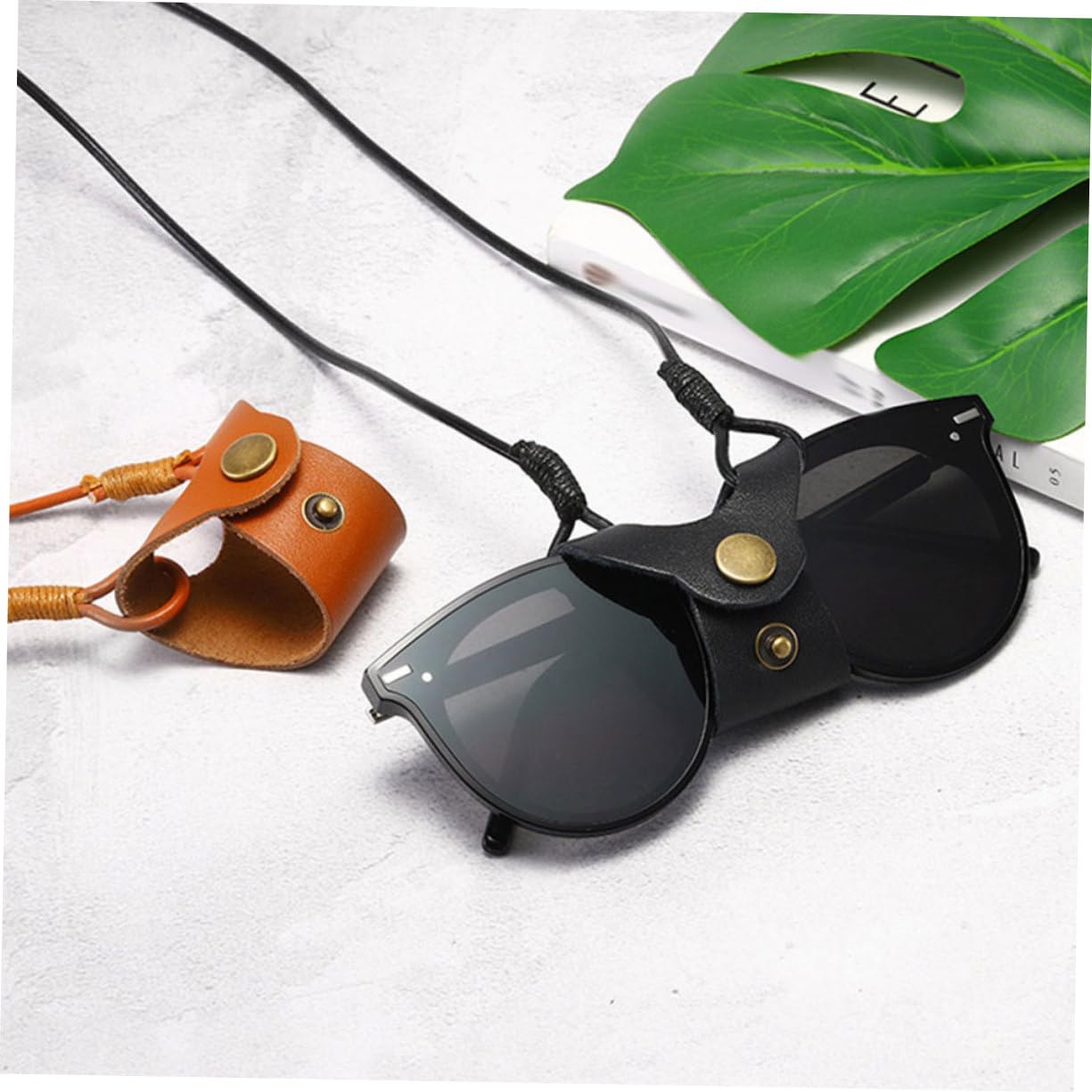 3 Sätze Brillenetui Brillenband Band Brillenbox Brillenhalter Um Den Hals Gläser Lanyard Zur Brillenbefestigung Brillenband Für Unterwegs Kunstleder 2 Stück * 3