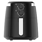 KUMTEL 5.5 XL Hot Air Fryer, Oil and Grease Free Air Fryer, Multifunctional Device with 8 Programmes, Time and Temperature Control, Non-Stick Basket with Stainless Steel Surface, 1500 W, BPA and PFOA