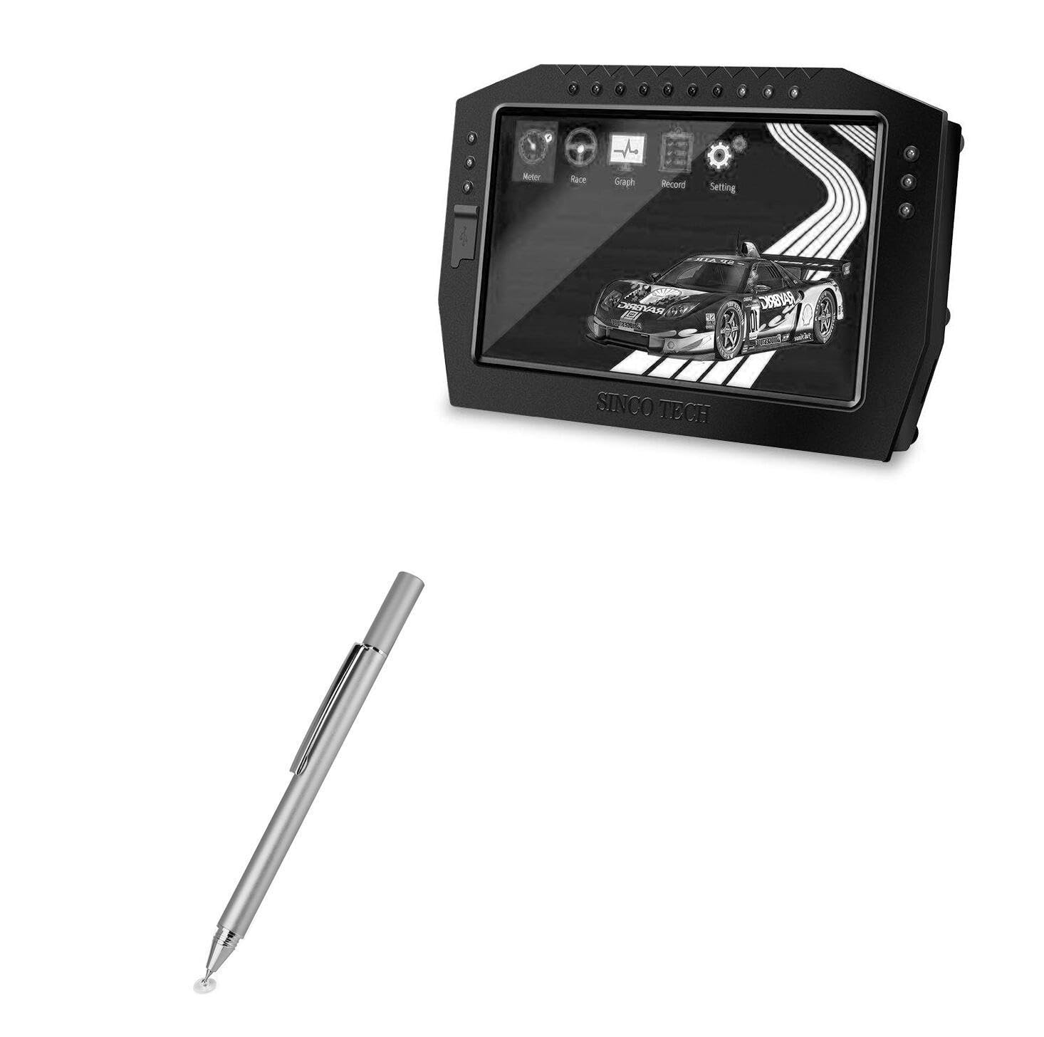 BoxWave Stylus Pen Compatible with SincoTech DO909 - FineTouch Capacitive Stylus, Super Precise Stylus Pen - Metallic Silver