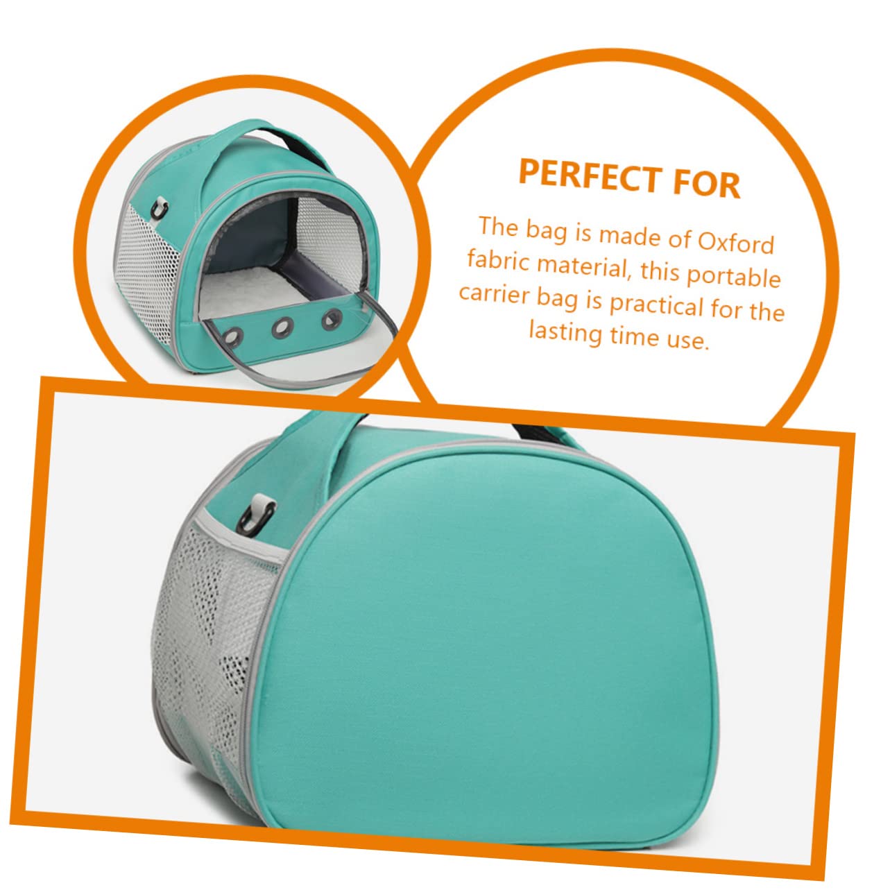 FRCOLOR Hamster Tragetasche Atmungsaktiv mit Transparentem Fenster Abriebfestes Netzmaterial Tragbare Kleintier Reisetasche für Meerschweinchen und Ratten Outdoor Kleintier Transportbox