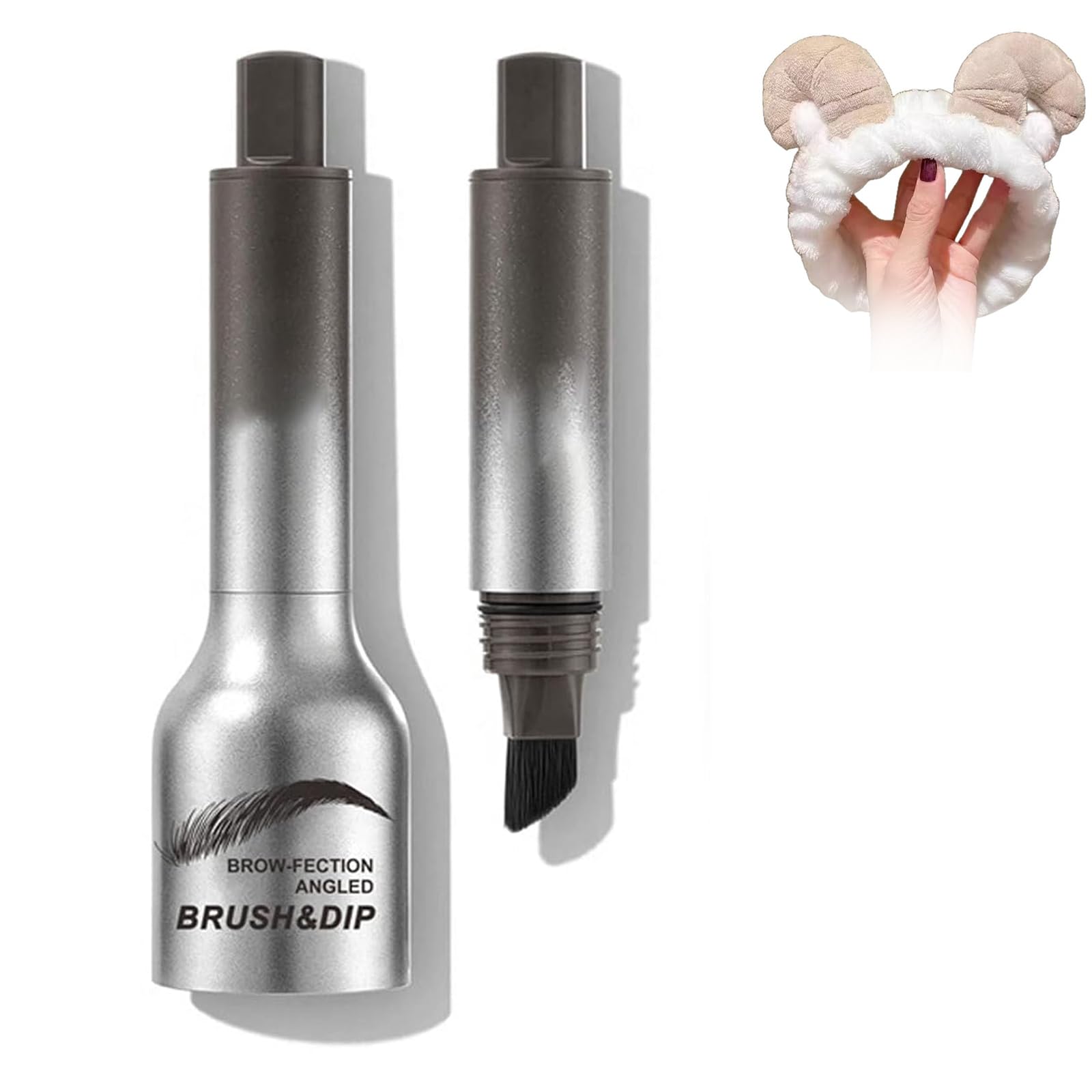 Brow Fection 4d Eyebrow Pen, Brush And Dip, 4 Colors Brush Brow, Angled Brushs And Dip, Lasting Liquid Brow Cream Waterproof (Espresso)