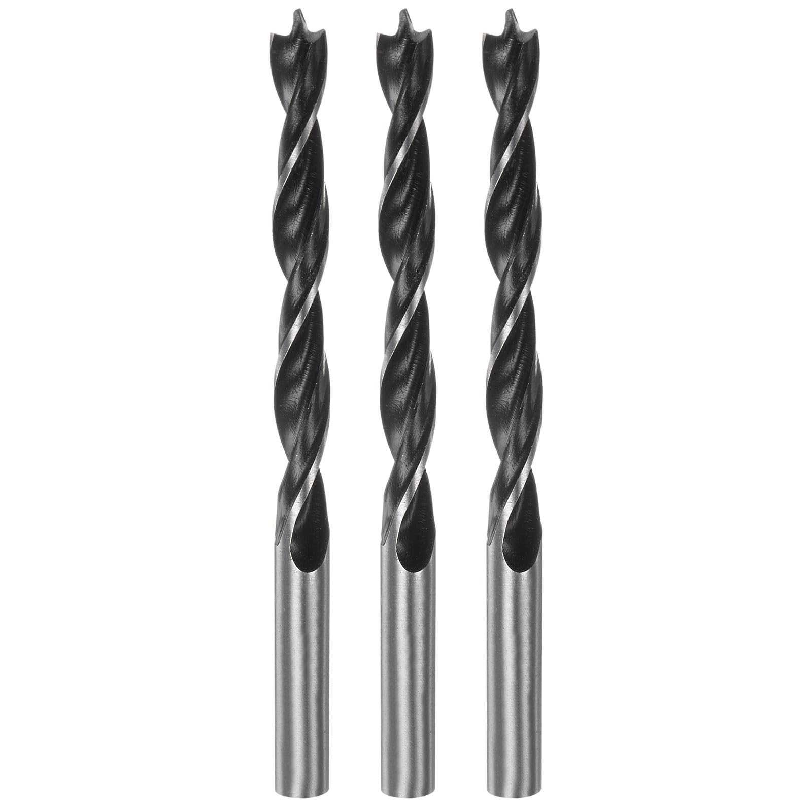 HARFINGTON 3pcs Brad Point Drill Bits 7.5mm(19/64") Dia Straight Round Shank Drill Metric Brad Point 2.76" Drilling Depth Spiral Twist Drill Bits for