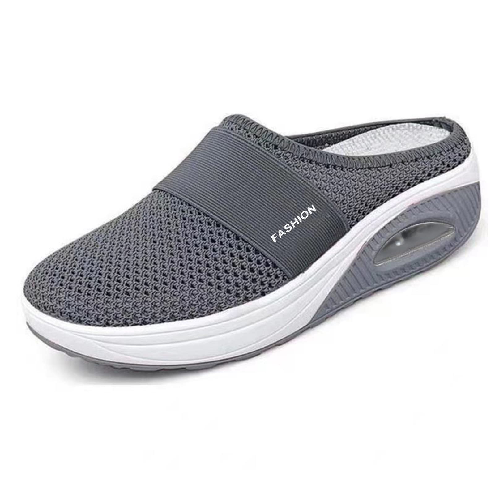 Diabetic Air-Cushion Slip-On Walking Shoes, Orthopedic Diabetic Slippers, with Arch-Support for Women