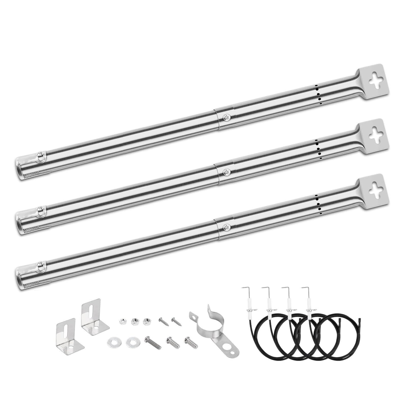 Denmay Uniwersalny regulowany palnik do Outback, Blooma, Berkley, Jamie Olivier, Uniflame, Napoleon, Charbroil, CosmoGrill, Broil King, Landmann, Master Forge, Perfect Flame, Lowes, 3-pak