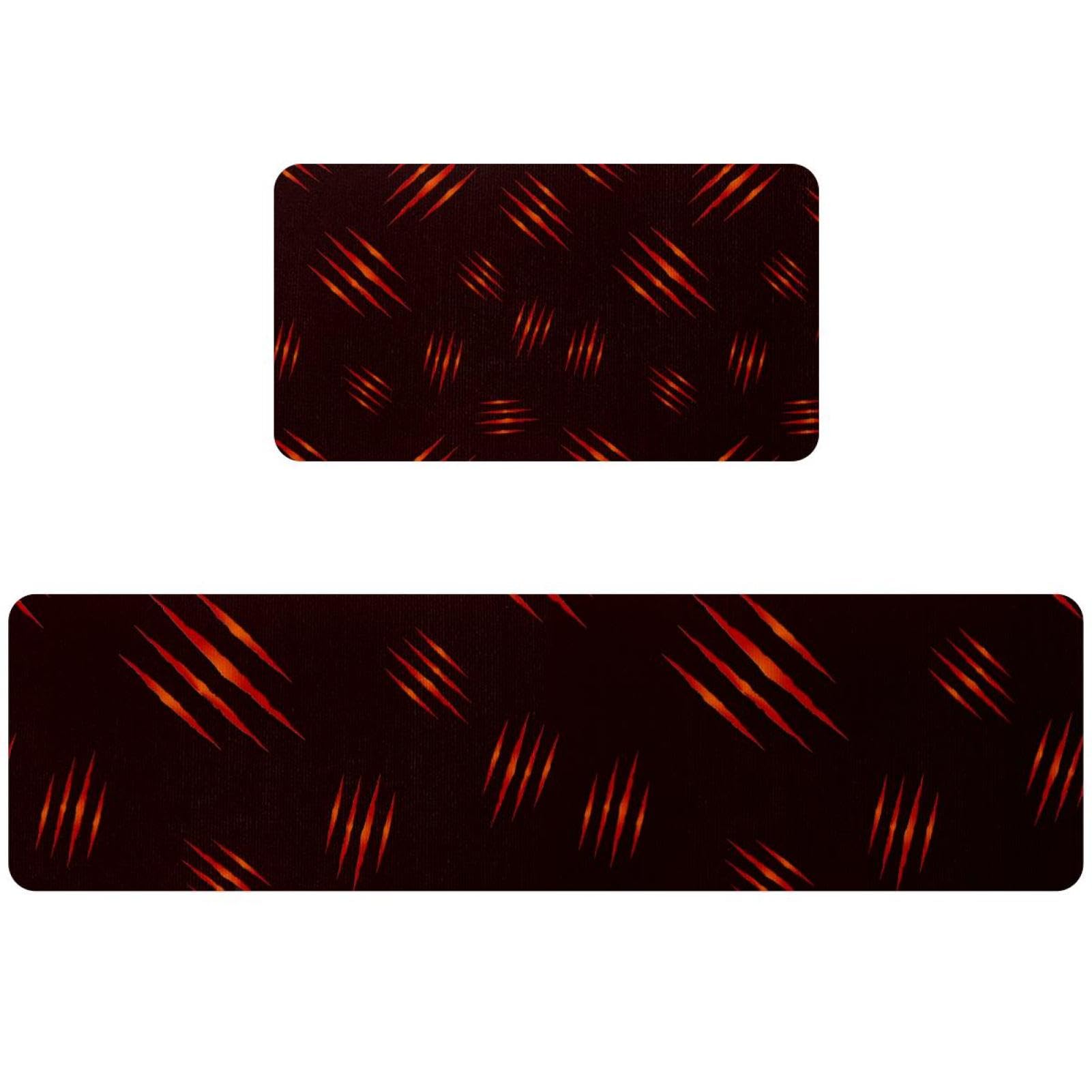 Alfombrillas de cocina antideslizantes y absorbentes con garras de tigre, pack de 2