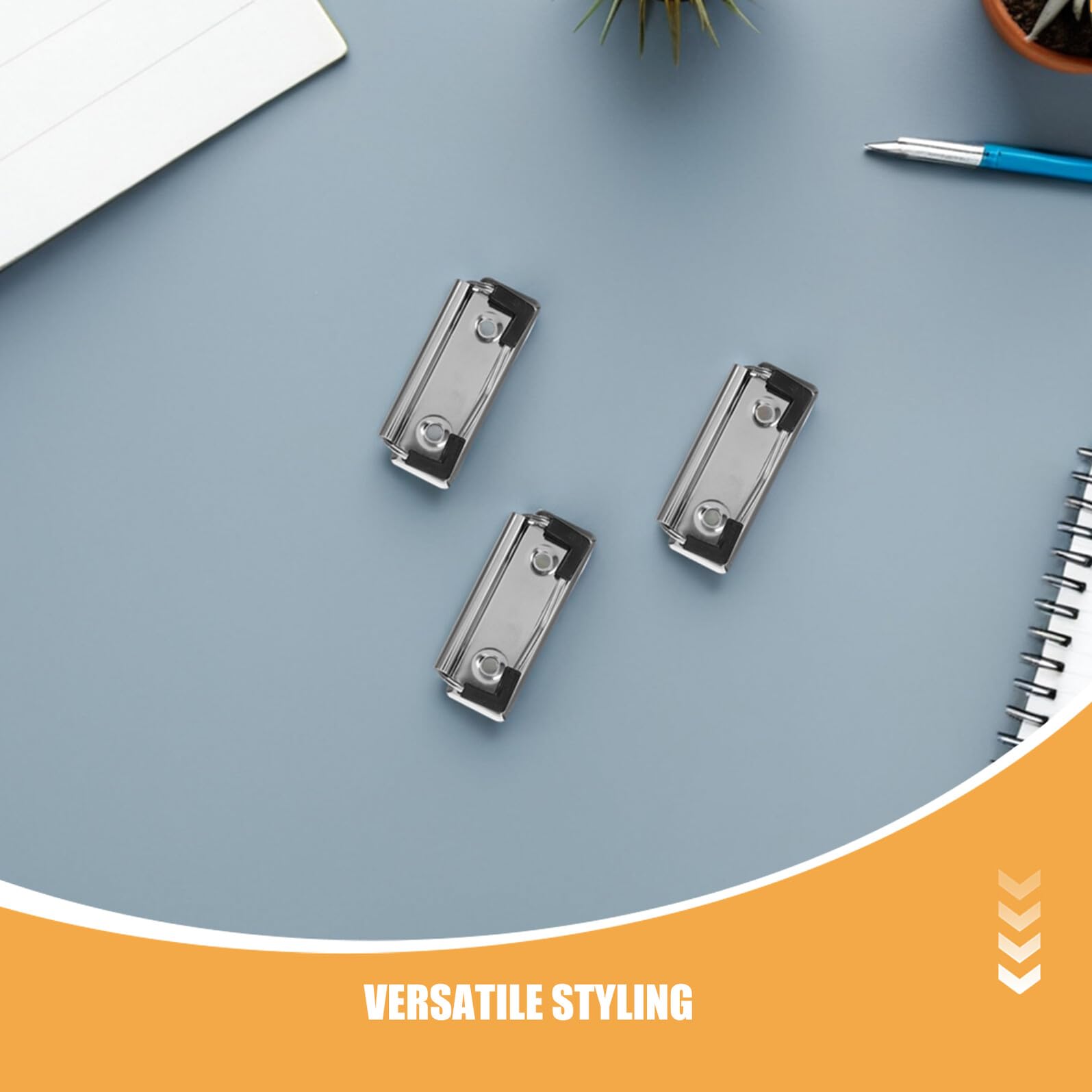 SUPVOX Clips Metálicos para Portapapeles Escolares de Hierro con Patas de Goma Antideslizantes, 30 Unidades Resistentes y Montables para Documentos y Papelería